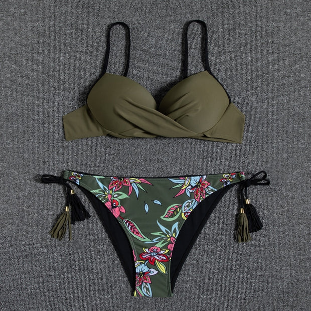 Sexy Bikini Floral Print Swimsuit