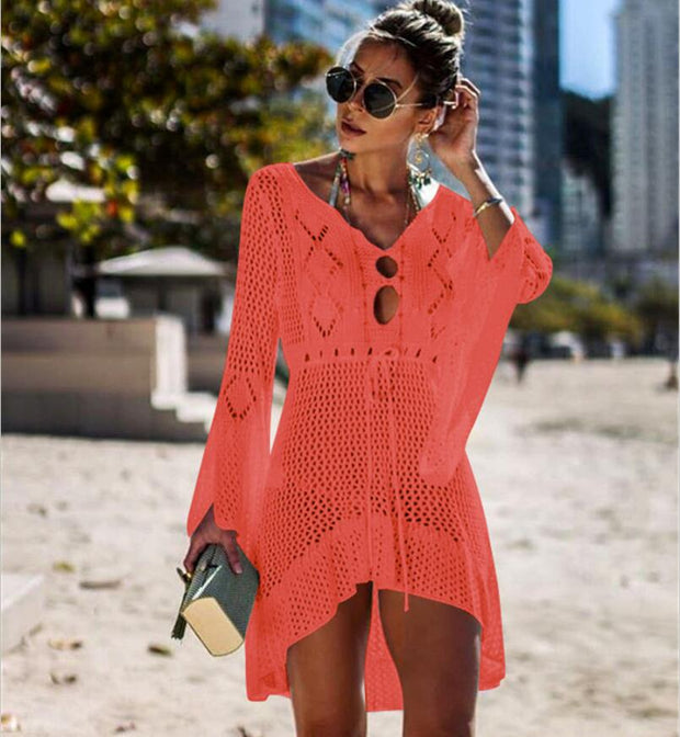New Crochet Cover Ups Lace Hollow suit