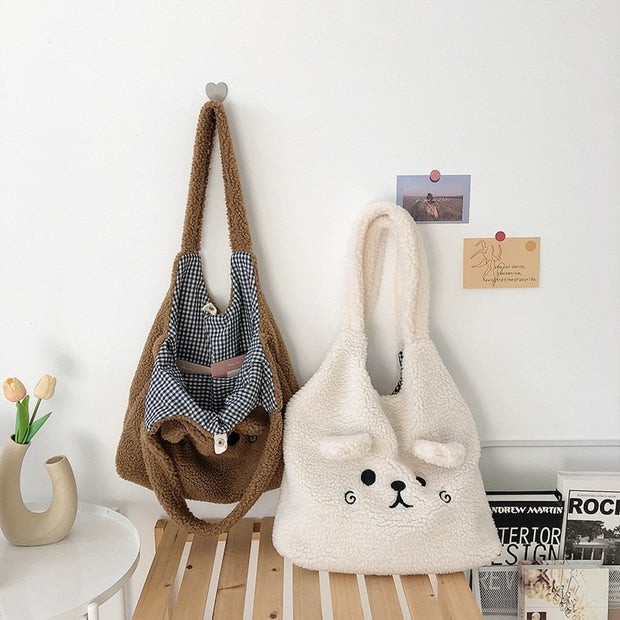 Bunny Ear Fluffy Tote Bag