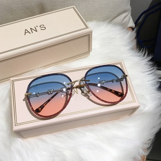 Diamond Aviator Sunglasses for Women