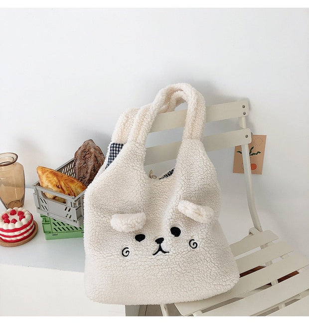 Bunny Ear Fluffy Tote Bag