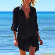 Print Bikini Cover Up Beach Dress 2022