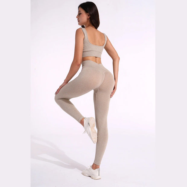 Long Sleev Seamless Sportswear Yoga Set